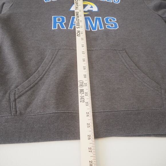 Los Angeles Rams Gray Pullover Fanatics Hoodie Unisex Size L NFL - Picture 9 of 10